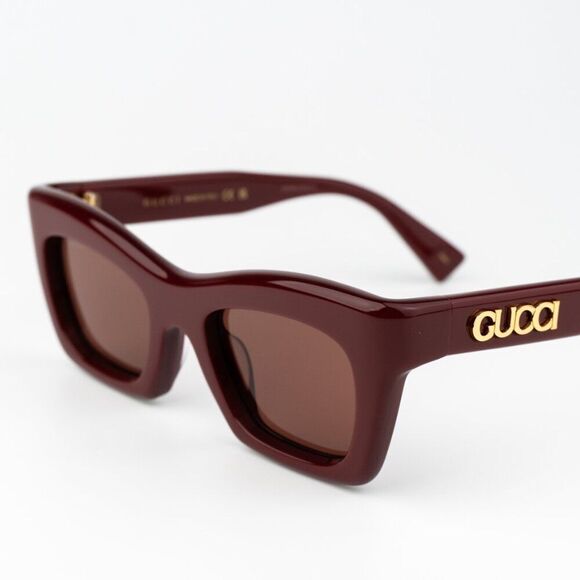 Gucci Women Sunglasses Burgundy Brown Cat Eye GG1773S 003 BRAND NEW main image 6